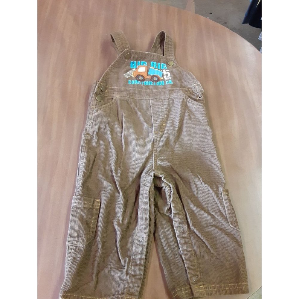 Okie-Dokie Brown Corduroy Bib Overalls sz 24M